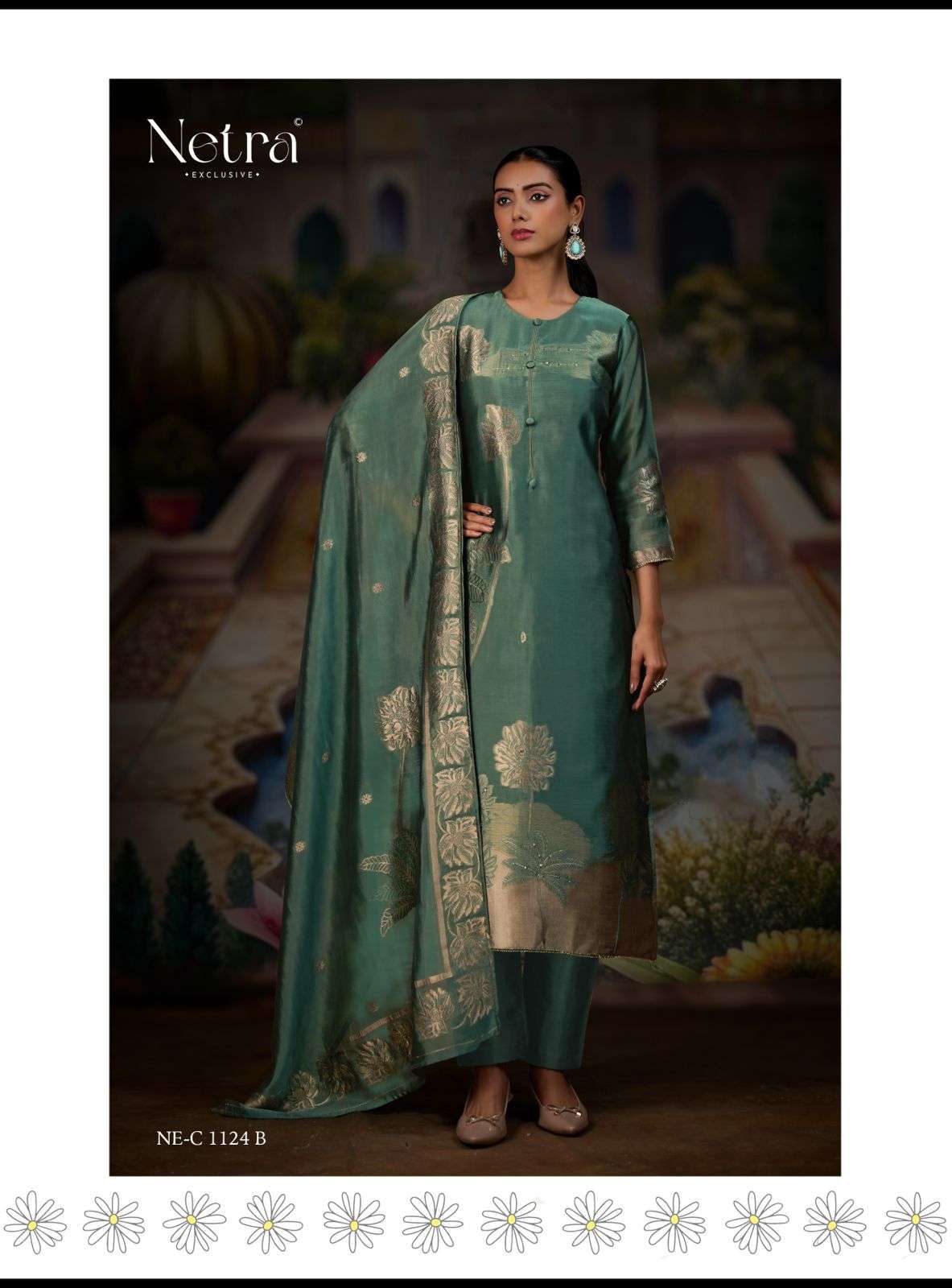 ridha by netra 1024 colors designer party wear viscose silk jacquard suit wholesale price surat