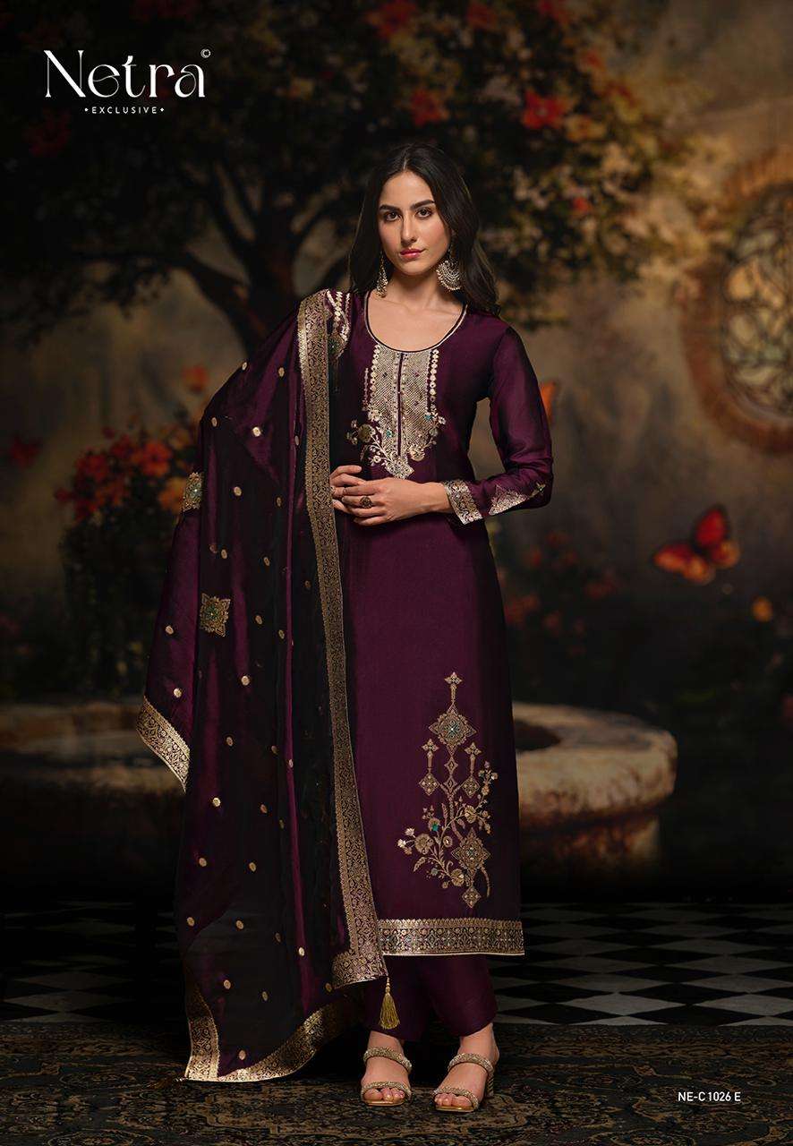 rumi by netra 1026 colors silk jacquard designer salwar suit wholesale price surat