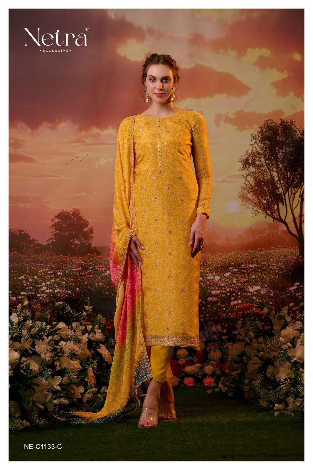 rupali by netra 1133 colors digital printed viscose silk designer suit wholesale price surat