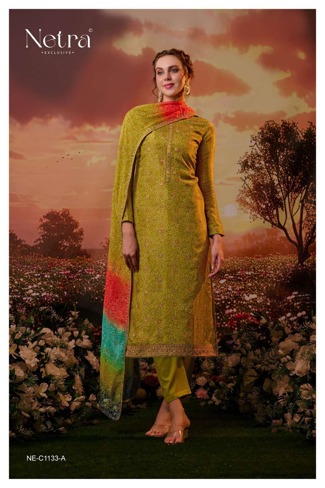 rupali by netra 1133 colors digital printed viscose silk designer suit wholesale price surat