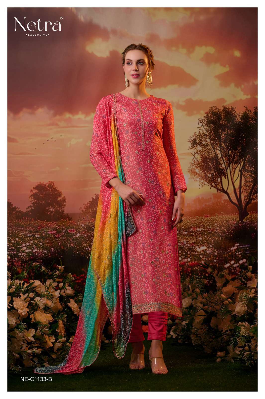 rupali by netra 1133 colors digital printed viscose silk designer suit wholesale price surat