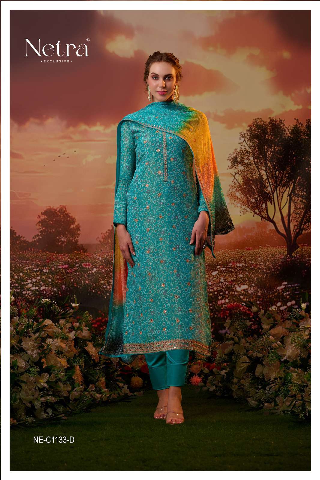 rupali by netra 1133 colors digital printed viscose silk designer suit wholesale price surat