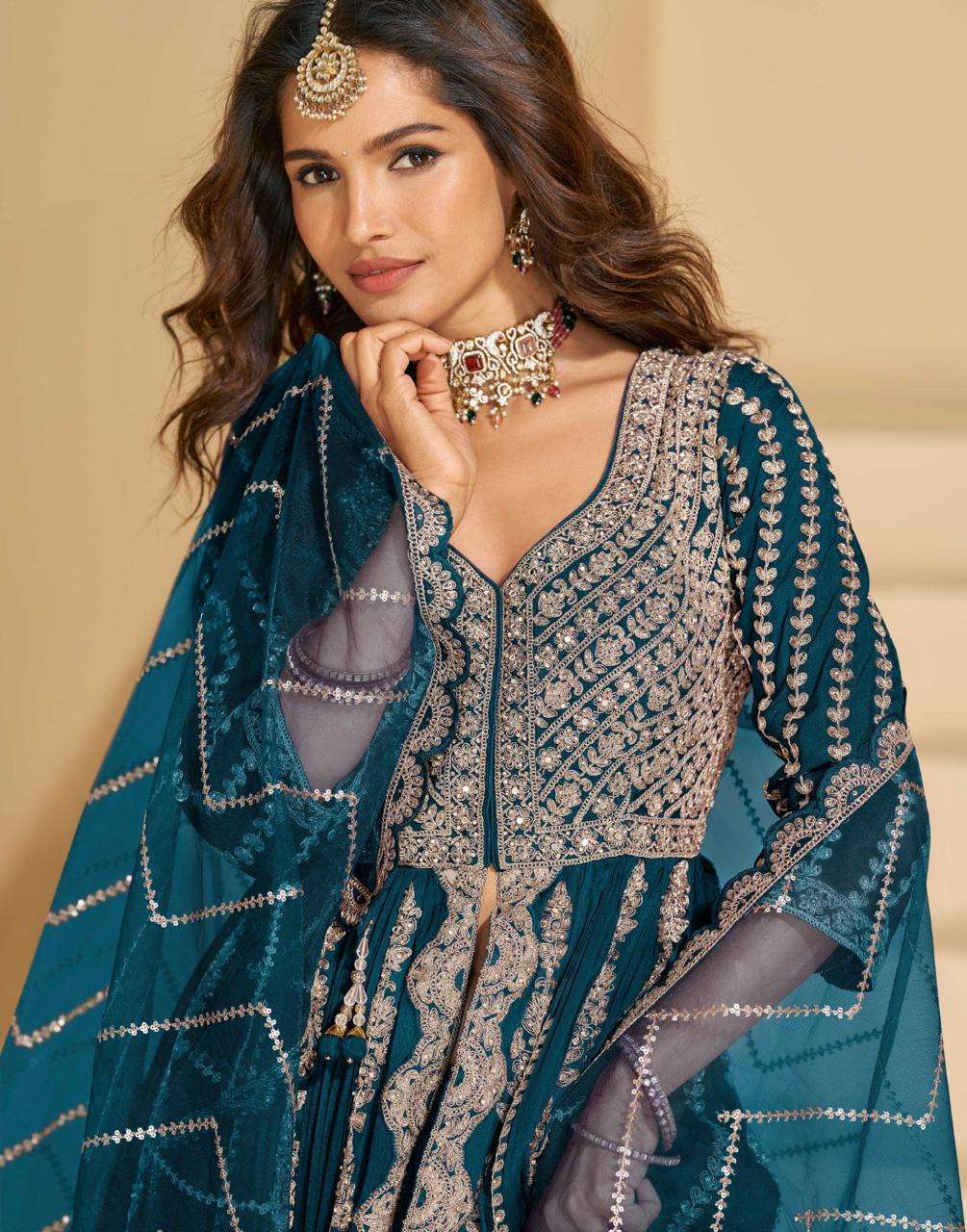 sayuri designer mirza 5811 colors chinon silk embroidered suit wholesale price surat