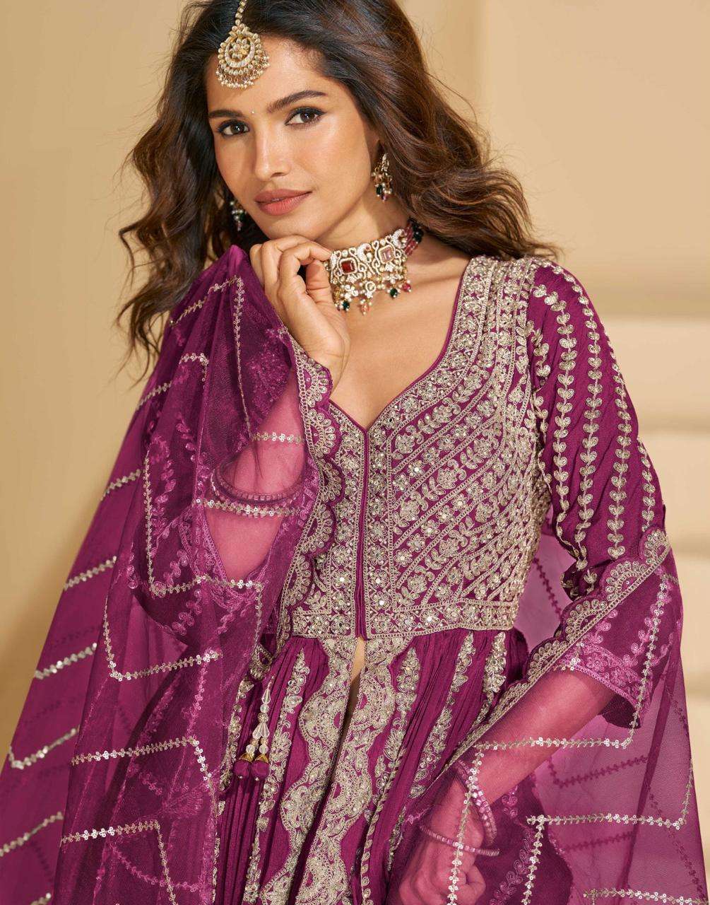 sayuri designer mirza 5811 colors chinon silk embroidered suit wholesale price surat