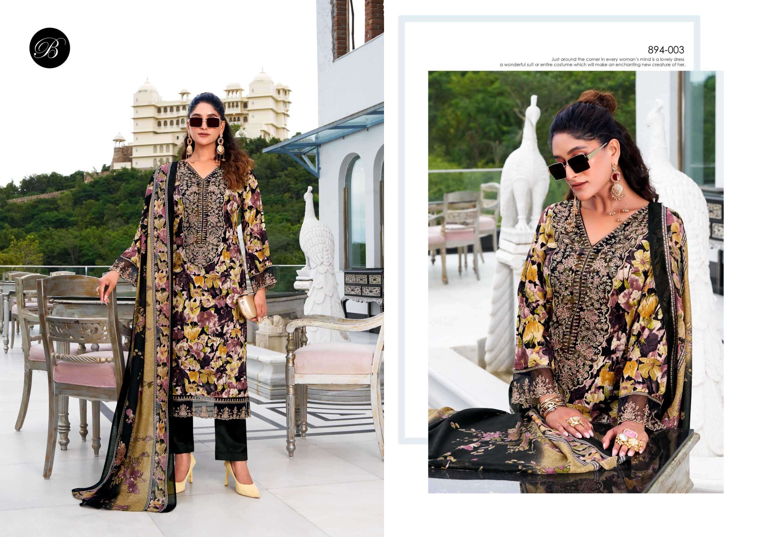 shehnaaz by belliza designer colors exclusvie designer viscose rayon salwar suit wholesale price surat
