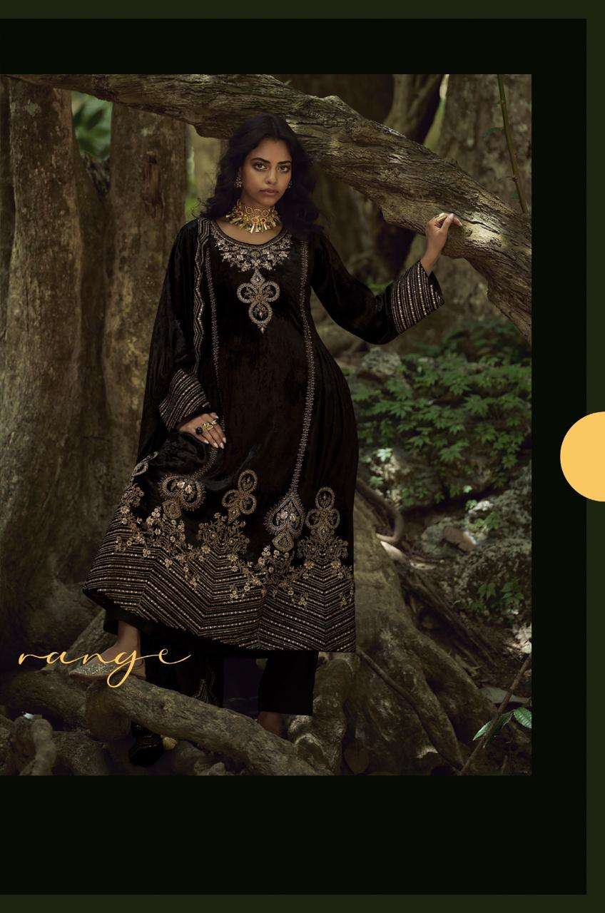 the goddess by aiqa colors winter wear designer velvet suit wholesale price surat