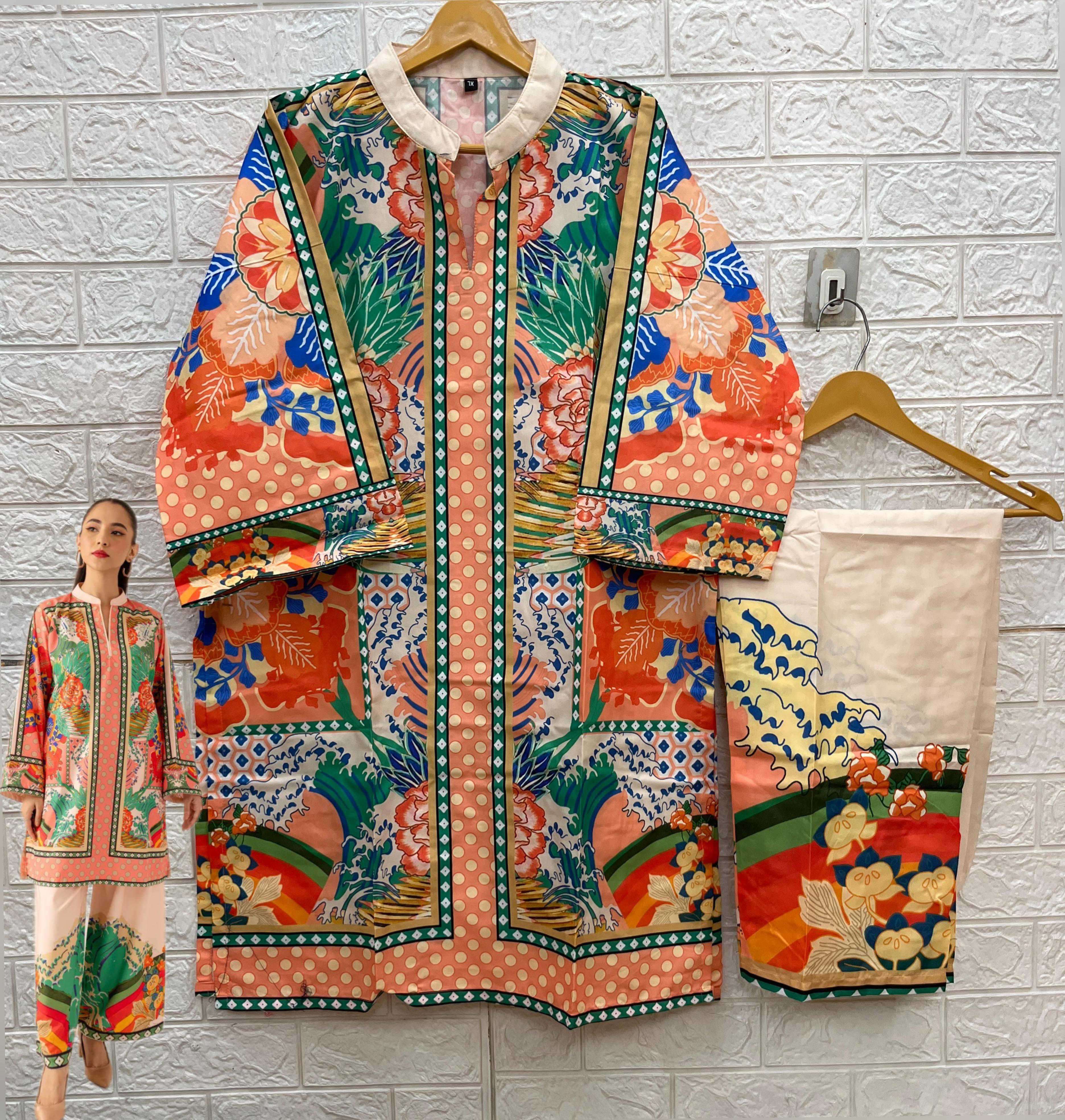 turkis co-ord set vol-3 by iznik 10001-10010 series fancy printed lawn cord set wholesale price surat