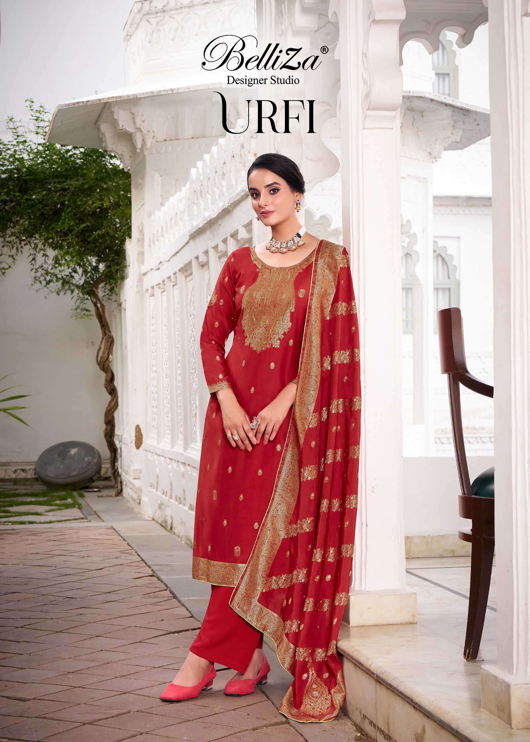 urfi by belliza designer colors swarovski work dola silk salwar kameez wholesale price surat