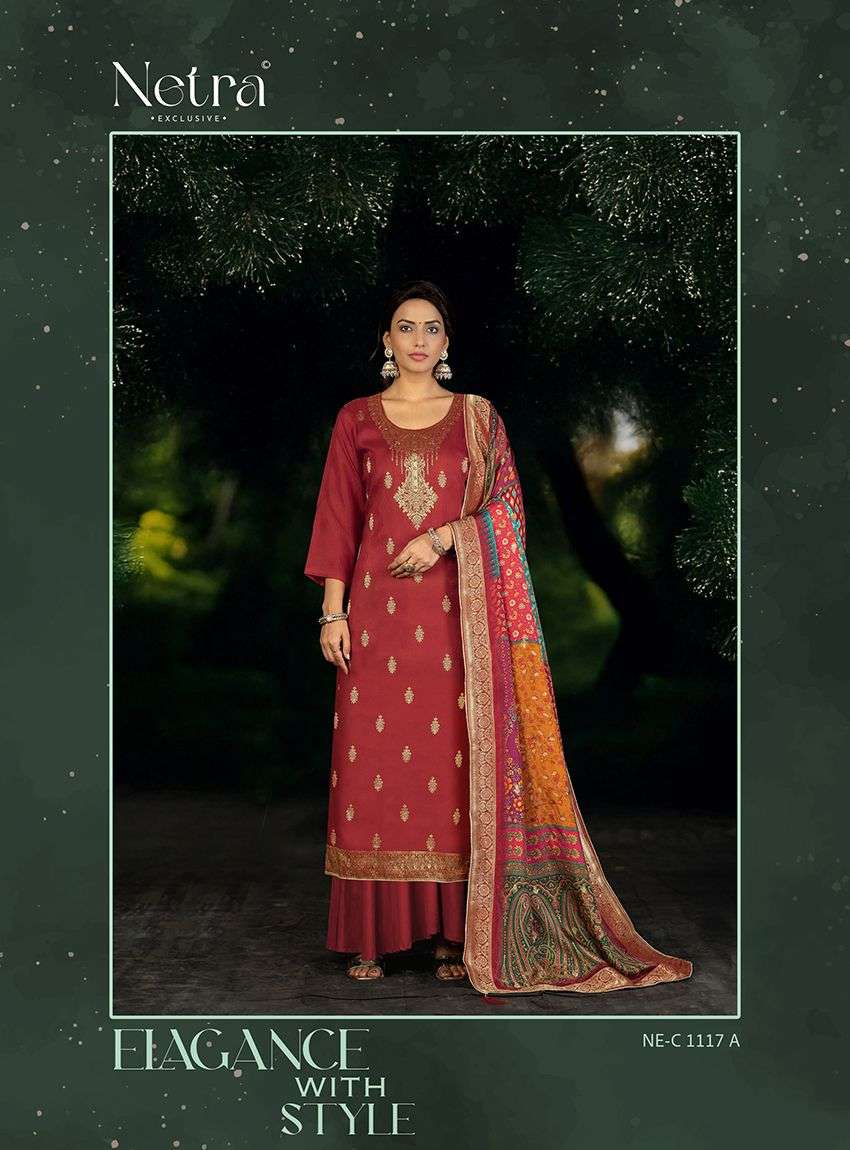 zeya by netra 1117 colors lakhnavi silk designer salwar kmaeez wholesale price surat