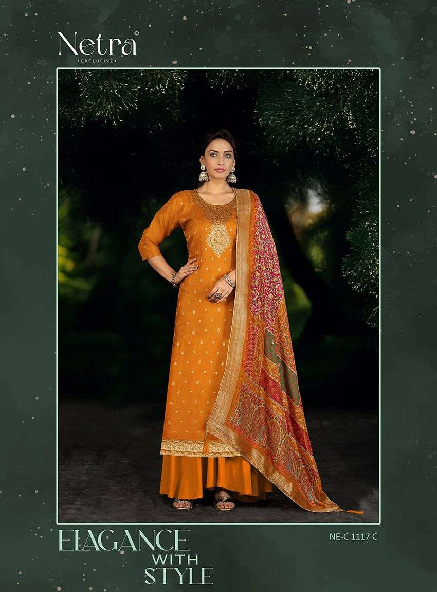 zeya by netra 1117 colors lakhnavi silk designer salwar kmaeez wholesale price surat
