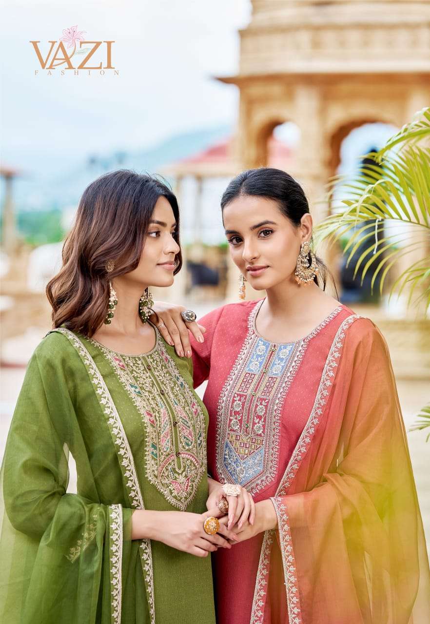 zoya by vazi fashion colors fancy designer viscose chiffon readymade suit wholesale price surat
