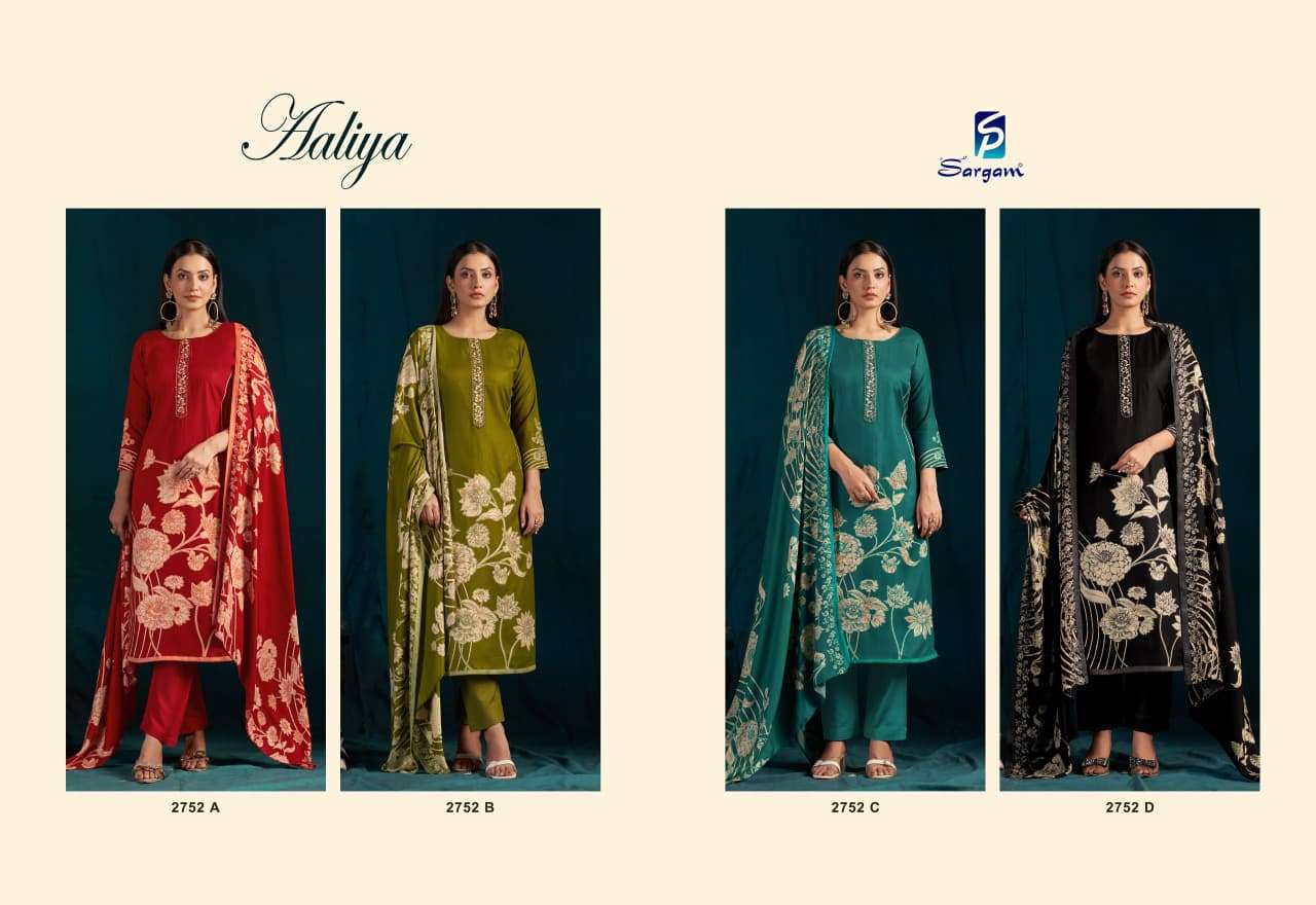 aaliya by sargam 2752 colors pashmina with fancy embroidered salwar kameez wholesale price surat