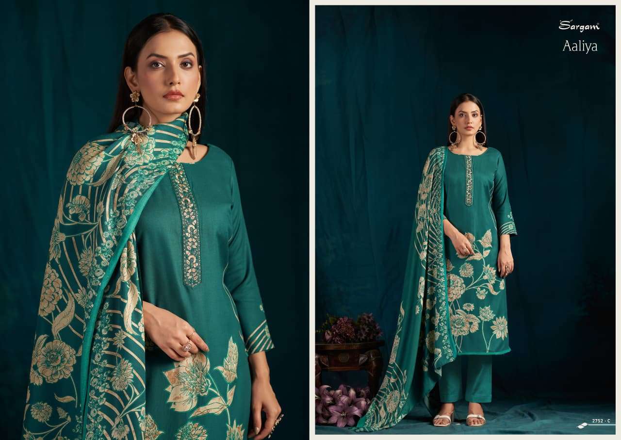 aaliya by sargam 2752 colors pashmina with fancy embroidered salwar kameez wholesale price surat