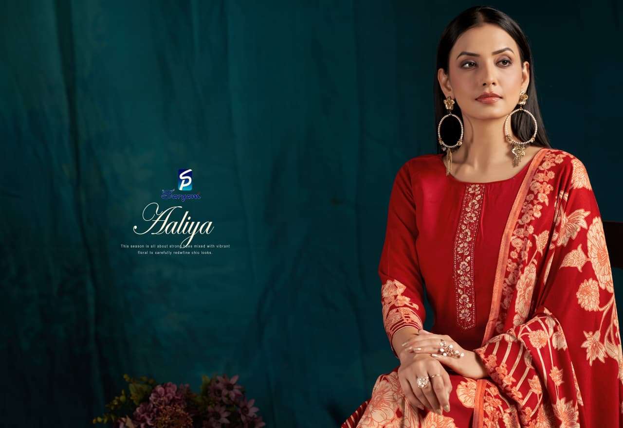 aaliya by sargam 2752 colors pashmina with fancy embroidered salwar kameez wholesale price surat