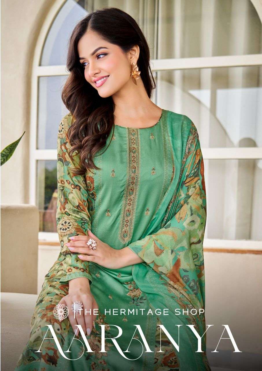 aaranya by hermitage exclusvie designer cotton satin salwar kameez wholesale price surat