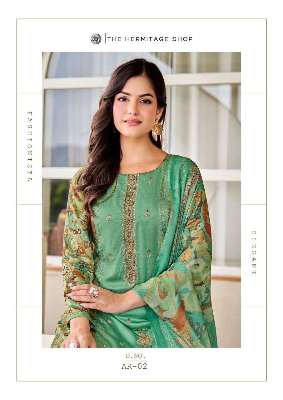 aaranya by hermitage exclusvie designer cotton satin salwar kameez wholesale price surat