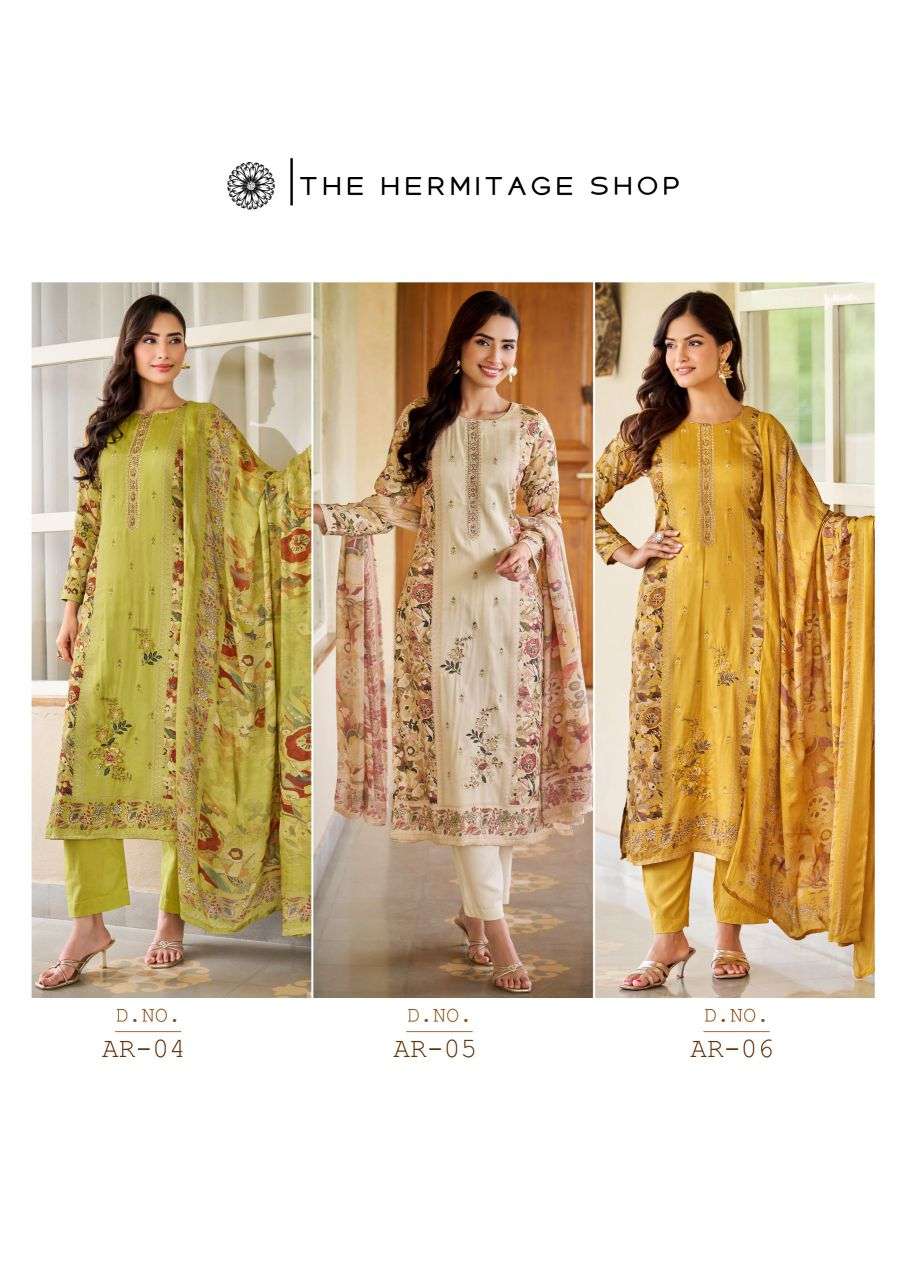 aaranya by hermitage exclusvie designer cotton satin salwar kameez wholesale price surat