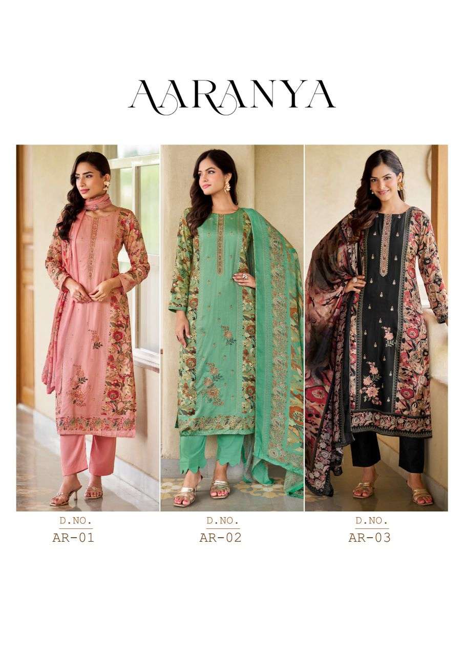 aaranya by hermitage exclusvie designer cotton satin salwar kameez wholesale price surat