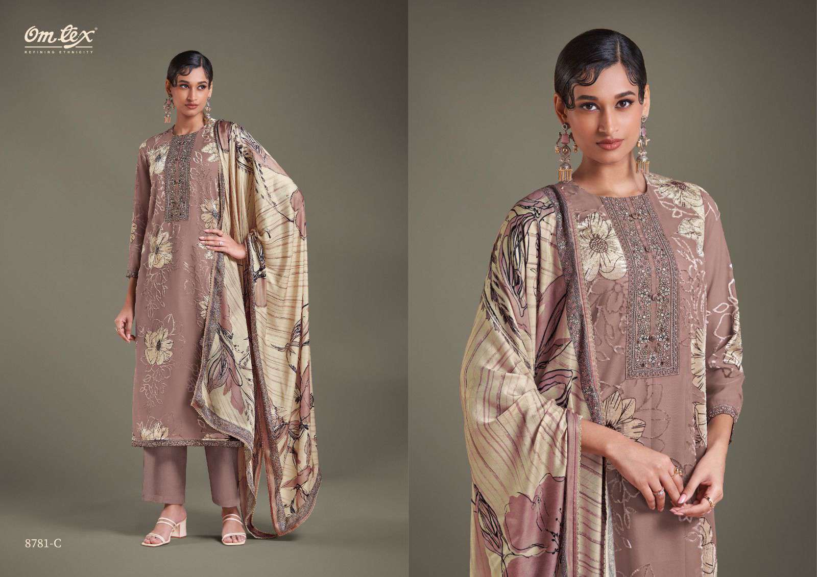aisha by omtex 8781 colors velvet deigner salwar kameez wholesale price surat