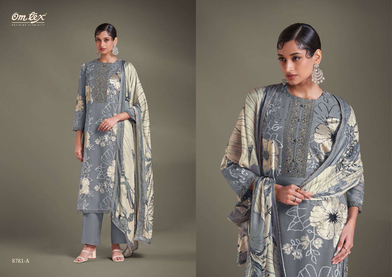 aisha by omtex 8781 colors velvet deigner salwar kameez wholesale price surat