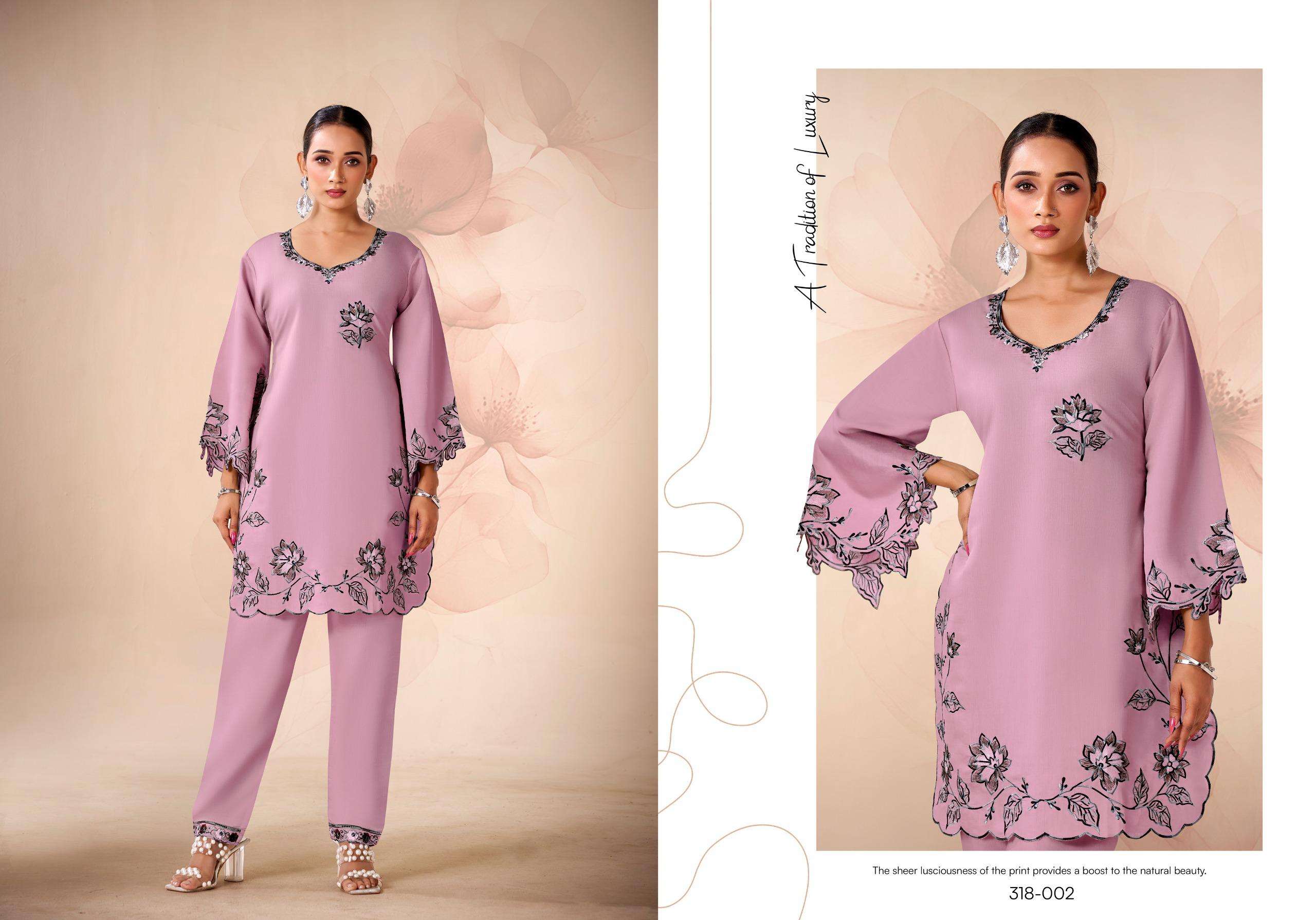 amira by gulrej exclusvie designer fancy embroidered readymade cord set wholesale price surat