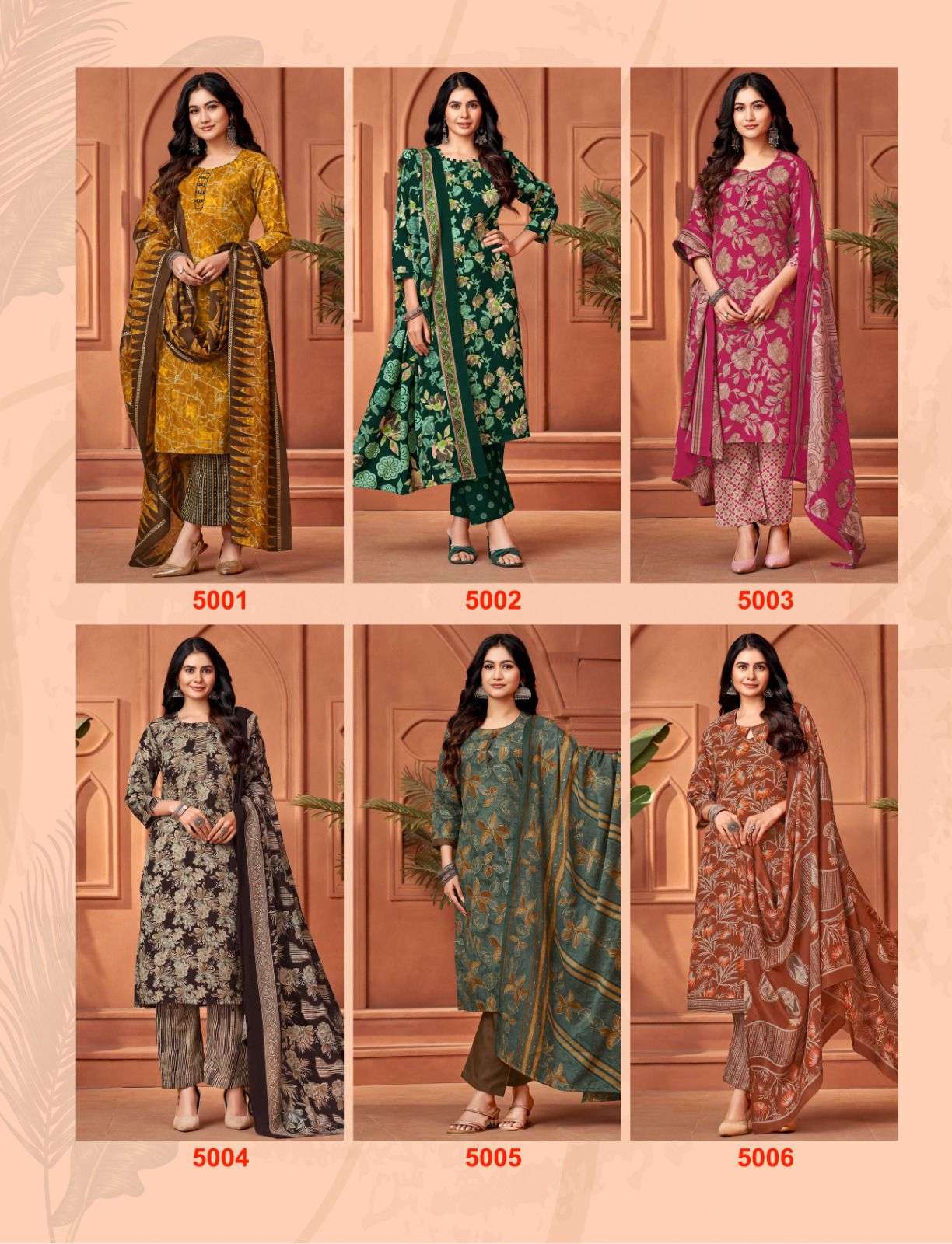 balaji cotton keerthy vol 5 5001-5010 pure mix cotton readymade designer low range catalogue wholesale price surat