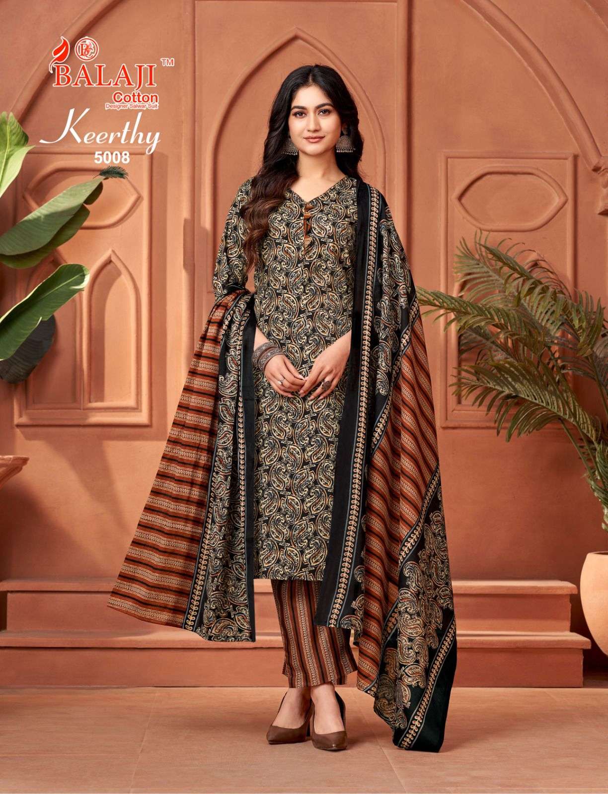 balaji cotton keerthy vol 5 5001-5010 pure mix cotton readymade designer low range catalogue wholesale price surat