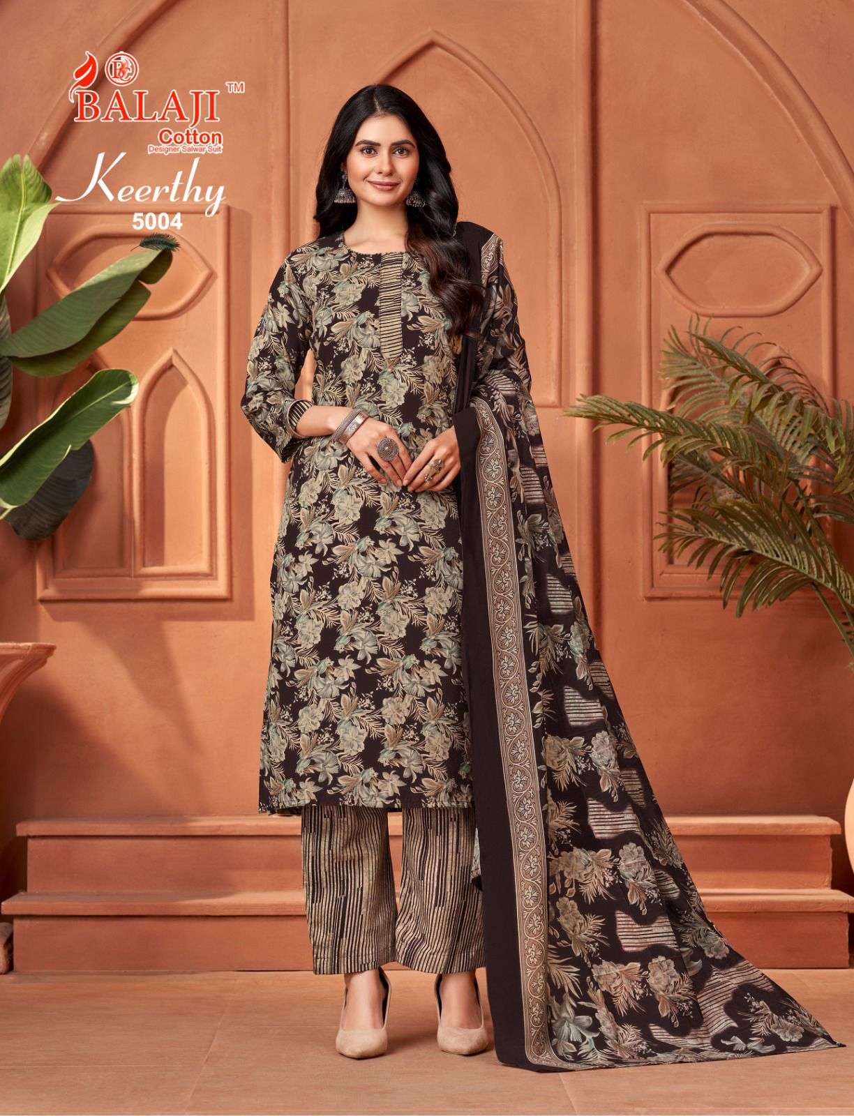 balaji cotton keerthy vol 5 5001-5010 pure mix cotton readymade designer low range catalogue wholesale price surat