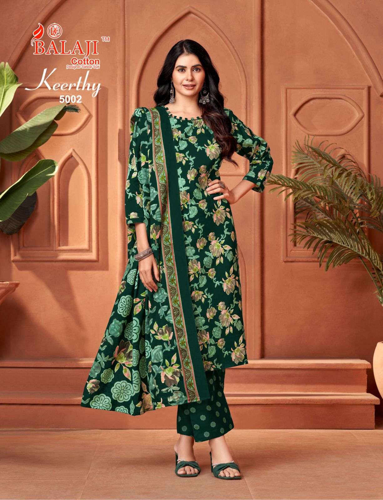 balaji cotton keerthy vol 5 5001-5010 pure mix cotton readymade designer low range catalogue wholesale price surat