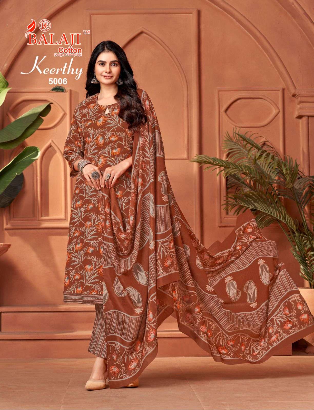 balaji cotton keerthy vol 5 5001-5010 pure mix cotton readymade designer low range catalogue wholesale price surat