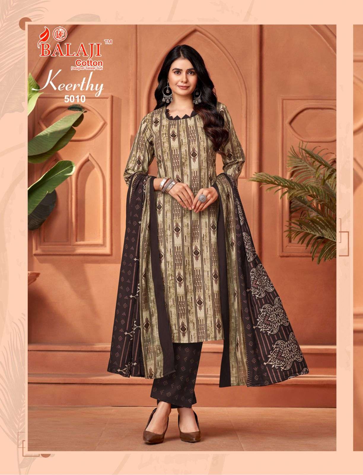 balaji cotton keerthy vol 5 5001-5010 pure mix cotton readymade designer low range catalogue wholesale price surat