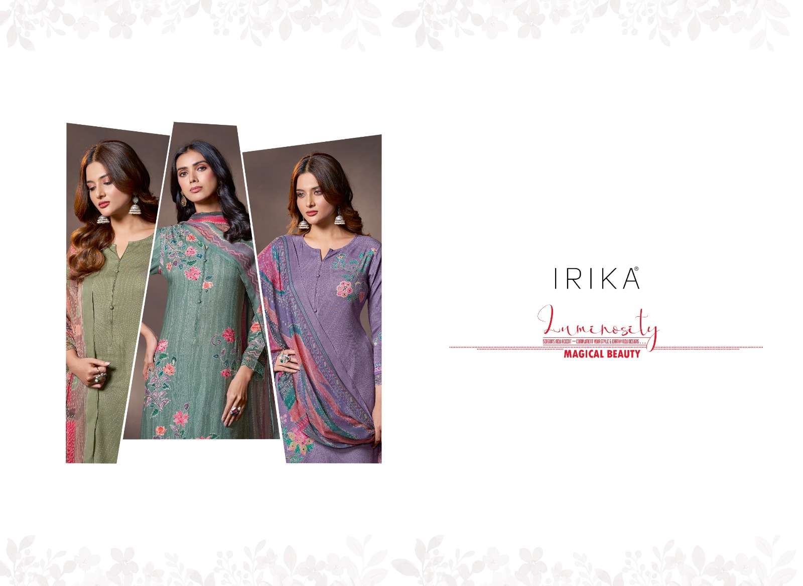 esta designs olivia 1001-1006 series party wear pure viscose pashmina hand work deisgner salwar kameez online shopping surat