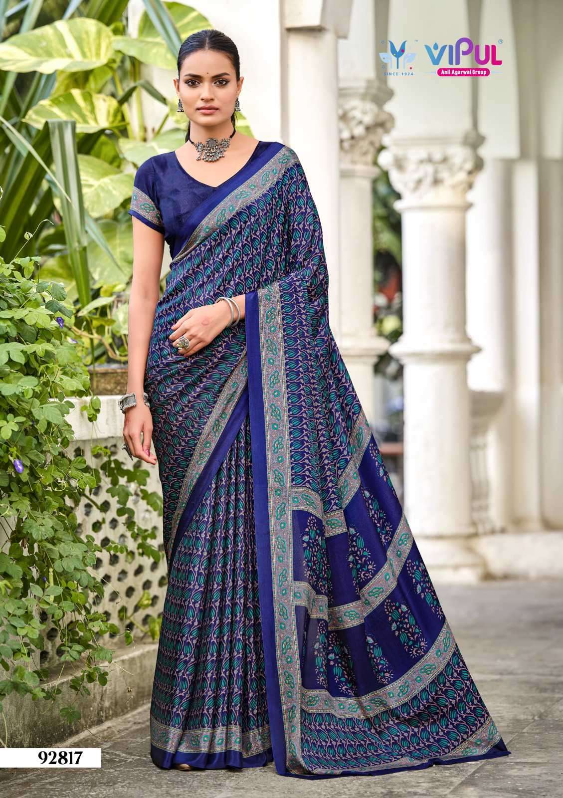 heritage silk vol-13 by vipul exclusive designer crape silk saree wholesale price surat