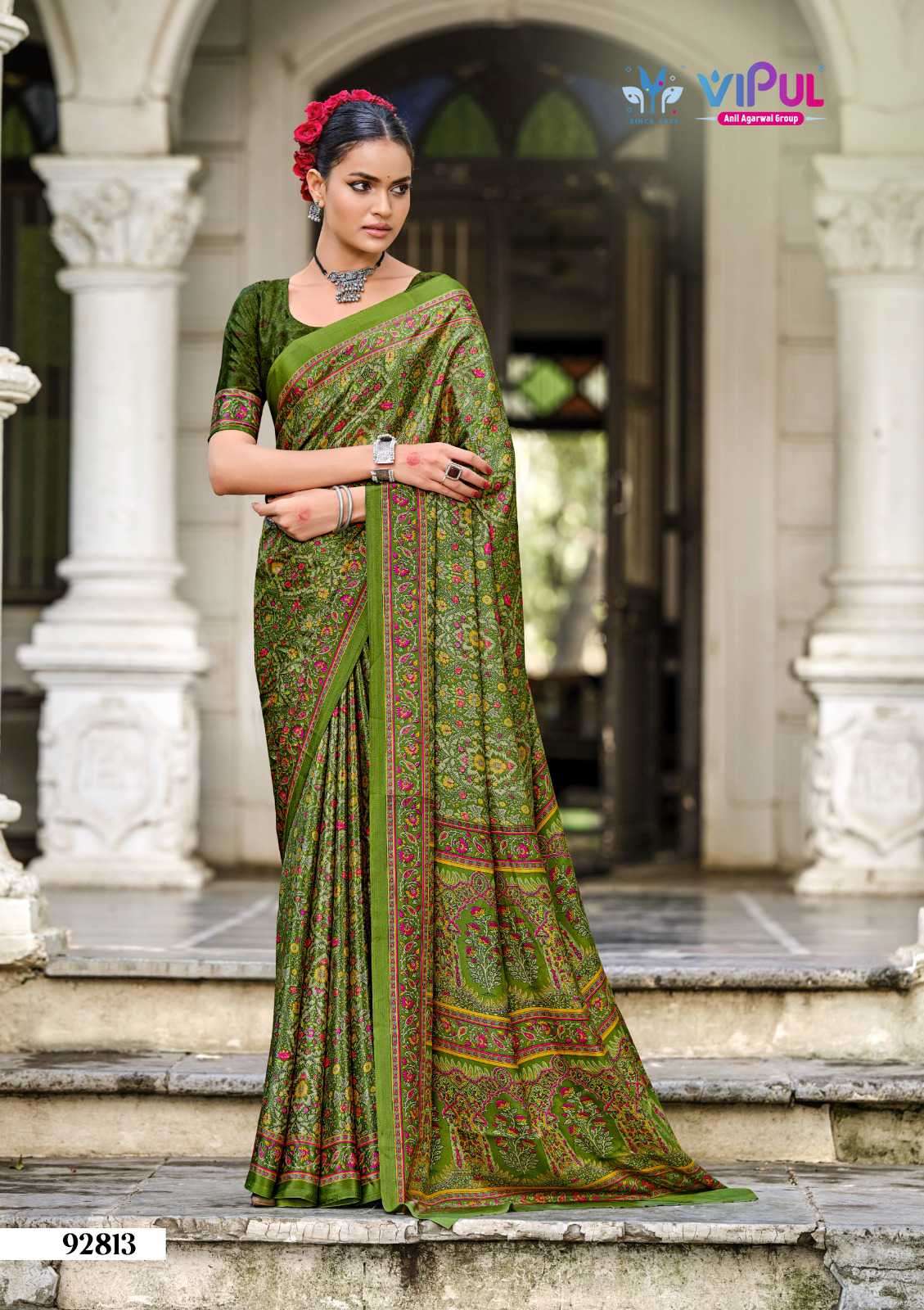 heritage silk vol-13 by vipul exclusive designer crape silk saree wholesale price surat