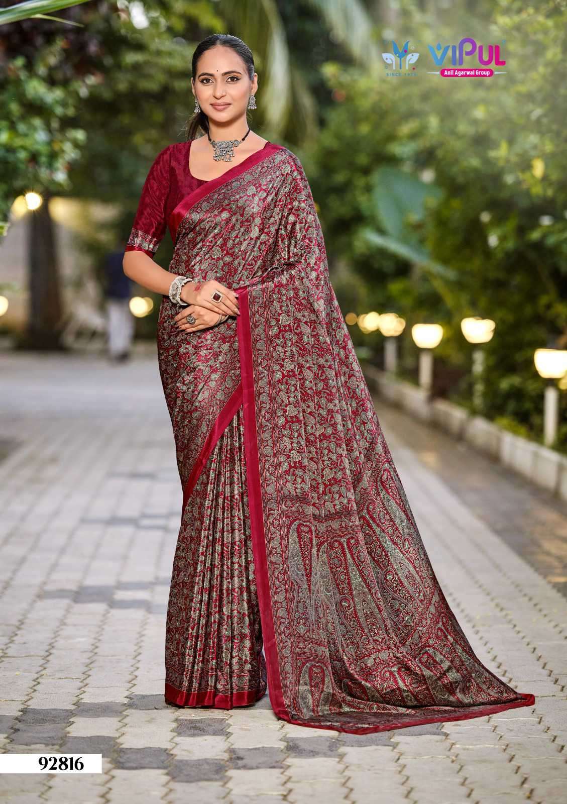 heritage silk vol-13 by vipul exclusive designer crape silk saree wholesale price surat