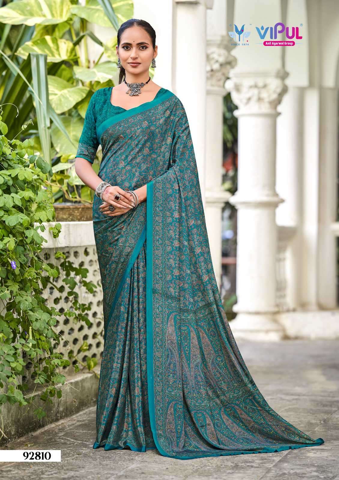 heritage silk vol-13 by vipul exclusive designer crape silk saree wholesale price surat