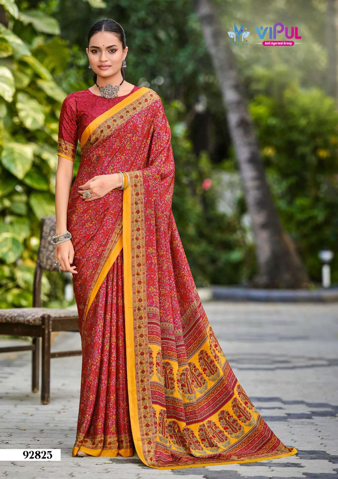 heritage silk vol-13 by vipul exclusive designer crape silk saree wholesale price surat