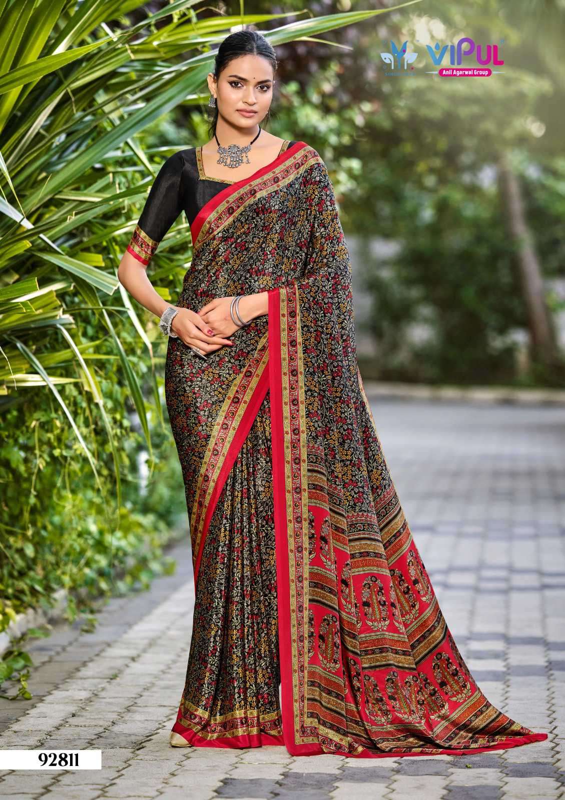 heritage silk vol-13 by vipul exclusive designer crape silk saree wholesale price surat