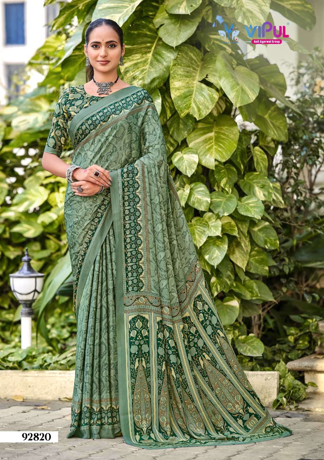 heritage silk vol-13 by vipul exclusive designer crape silk saree wholesale price surat