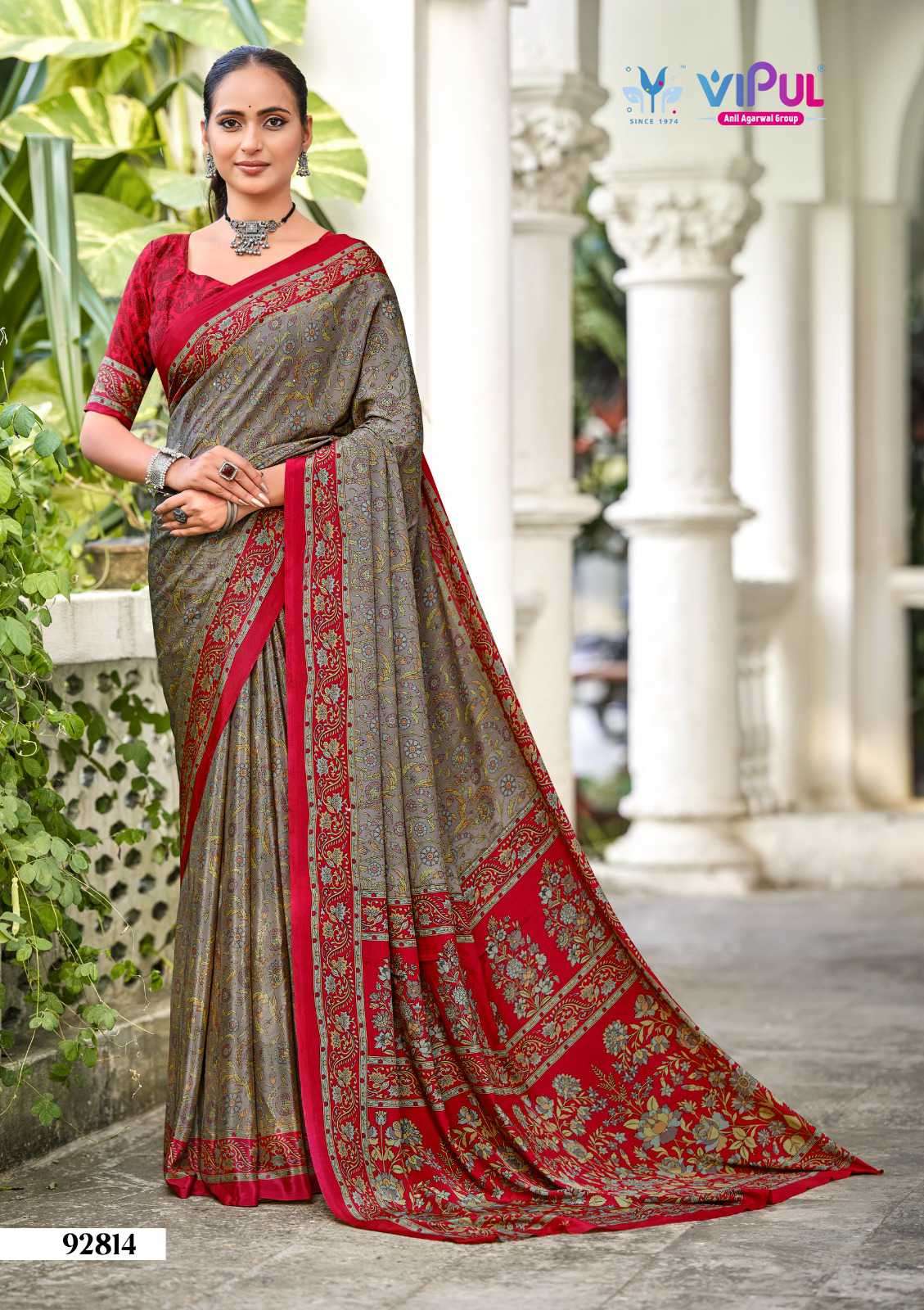 heritage silk vol-13 by vipul exclusive designer crape silk saree wholesale price surat