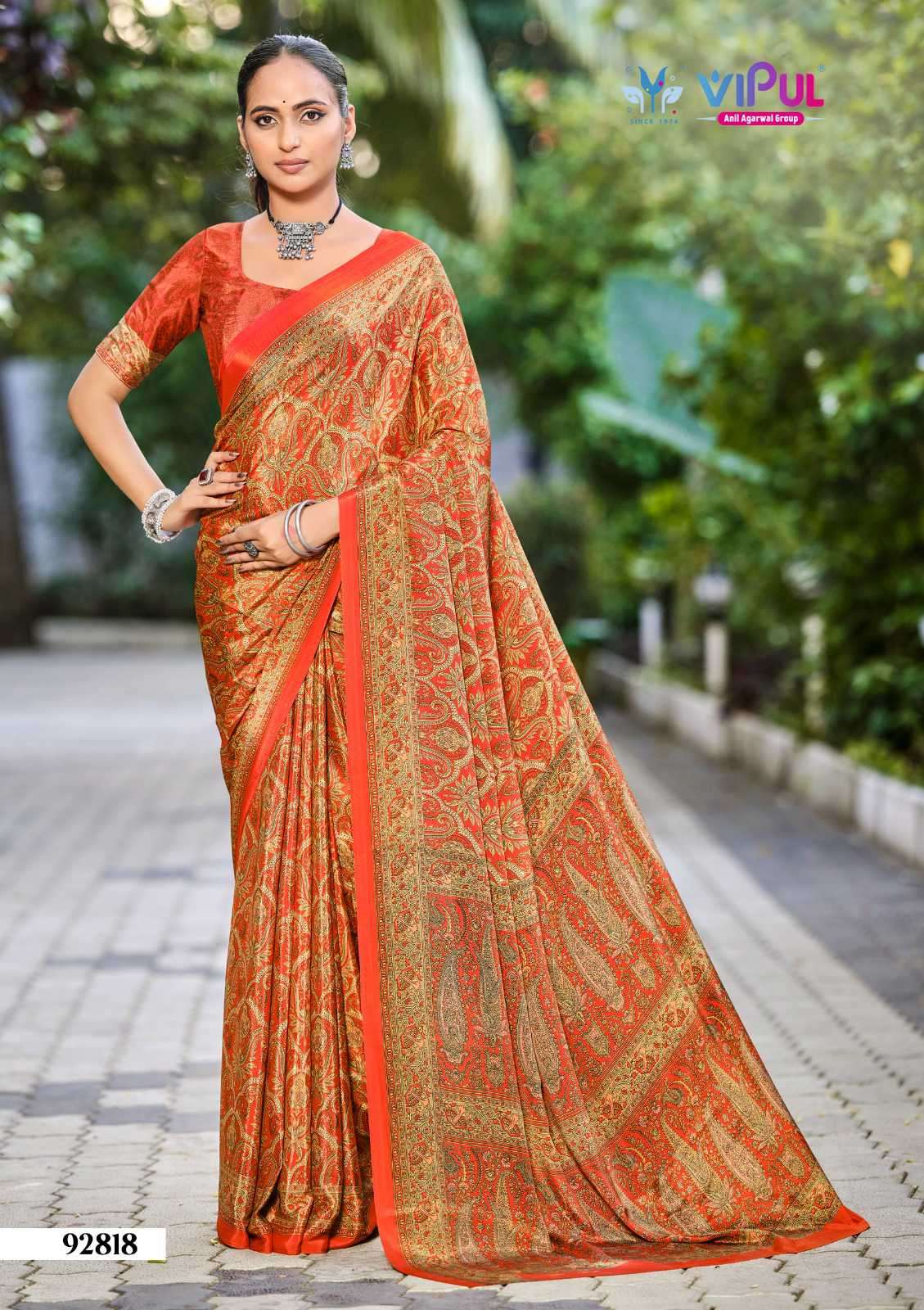 heritage silk vol-13 by vipul exclusive designer crape silk saree wholesale price surat
