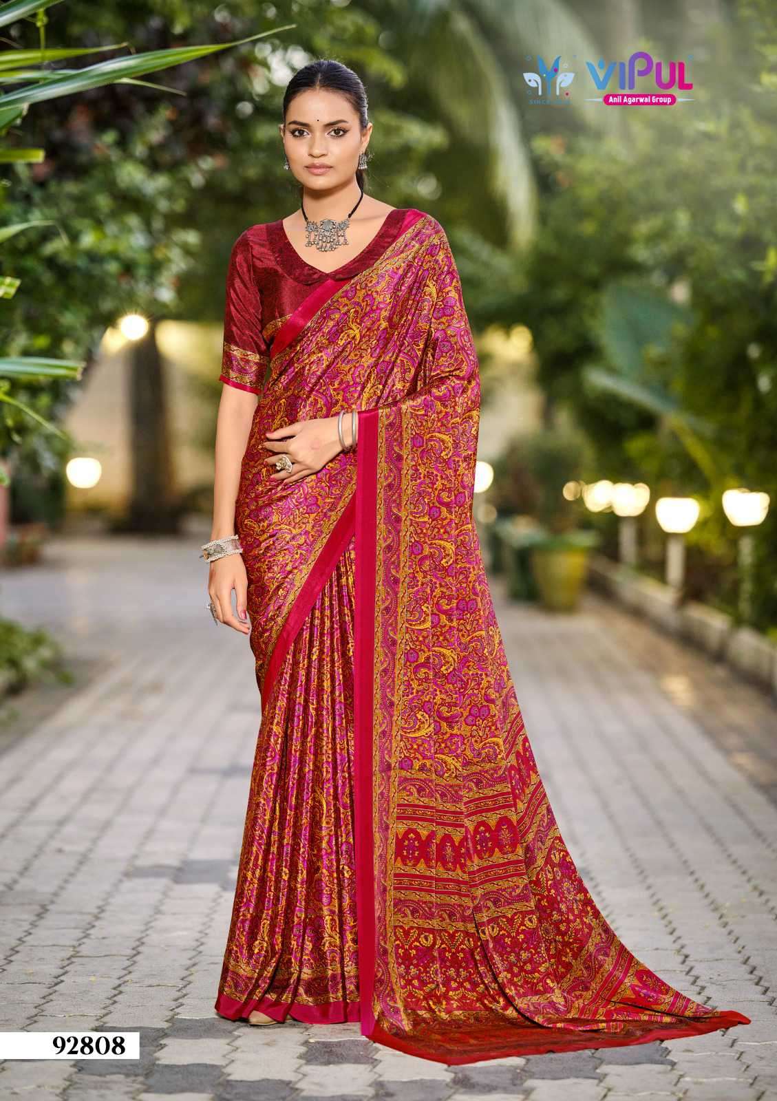heritage silk vol-13 by vipul exclusive designer crape silk saree wholesale price surat
