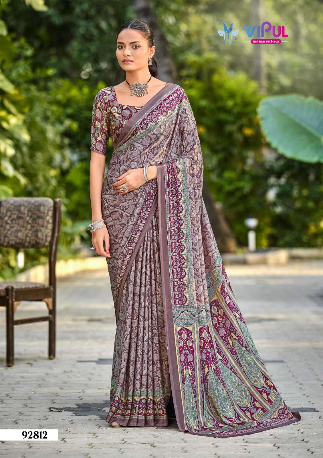 heritage silk vol-13 by vipul exclusive designer crape silk saree wholesale price surat