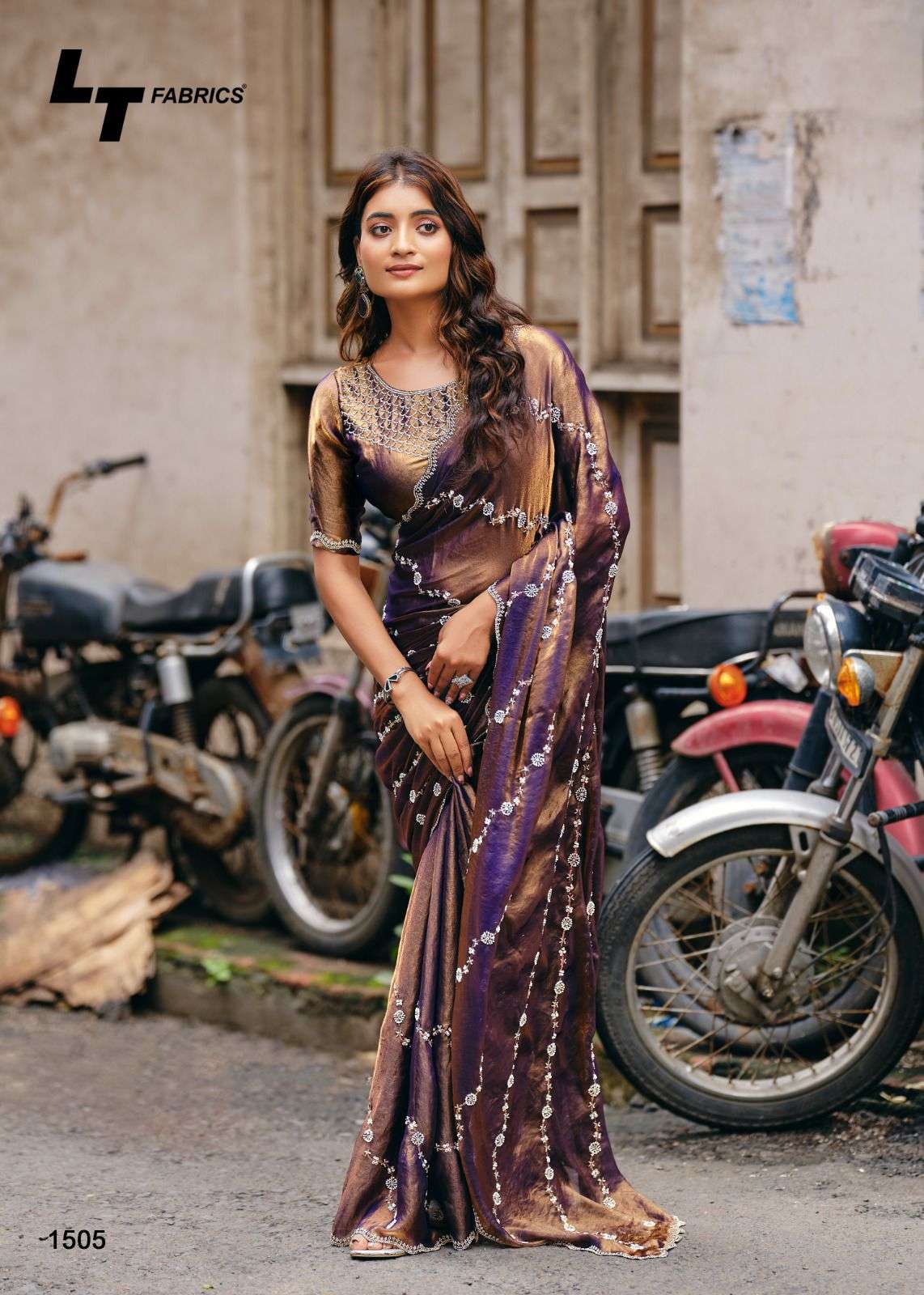 lt fashions classic vol 15 1501-1506 series designer nc malai silk embroidered party wear sarees catalogue wholesale price surat