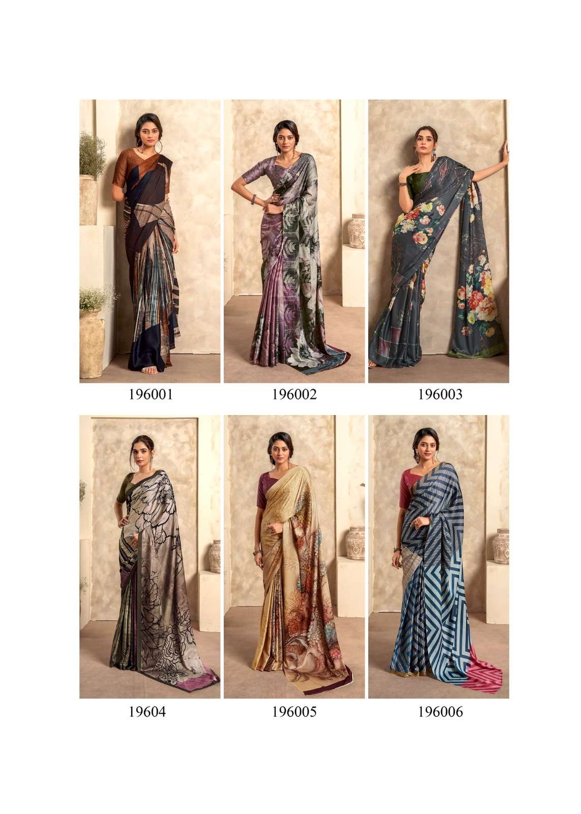 rajpath the winter lover 196001-196006 series party wear crape satin silk designer catalogue online dealer surat 