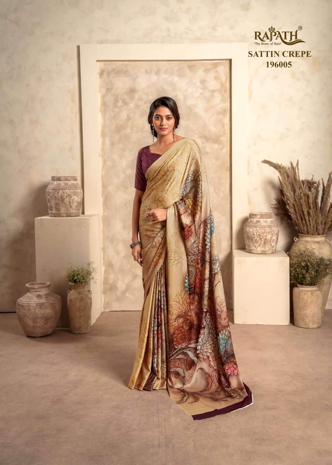 rajpath the winter lover 196001-196006 series party wear crape satin silk designer catalogue online dealer surat 