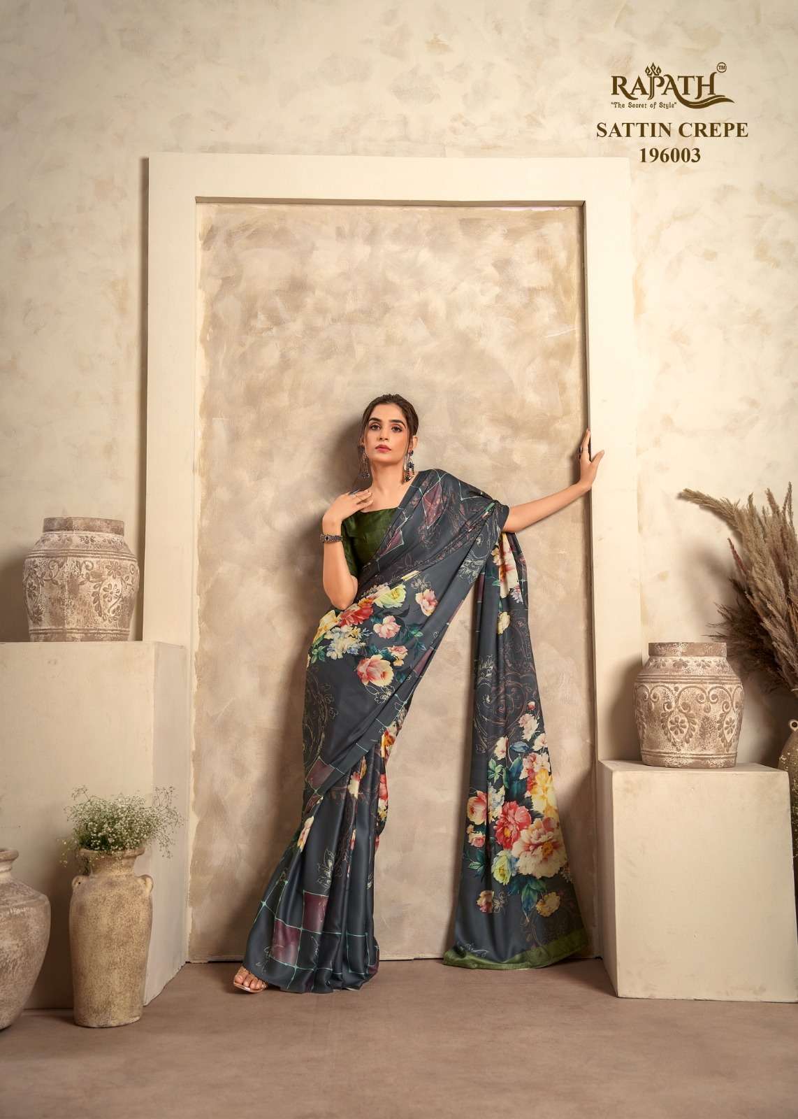 rajpath the winter lover 196001-196006 series party wear crape satin silk designer catalogue online dealer surat 