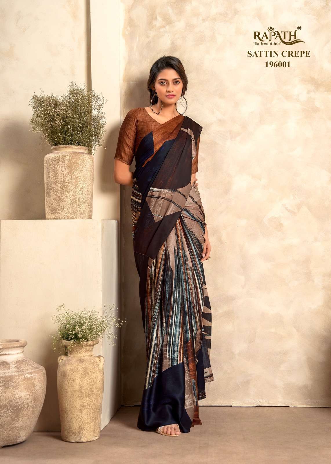 rajpath the winter lover 196001-196006 series party wear crape satin silk designer catalogue online dealer surat 