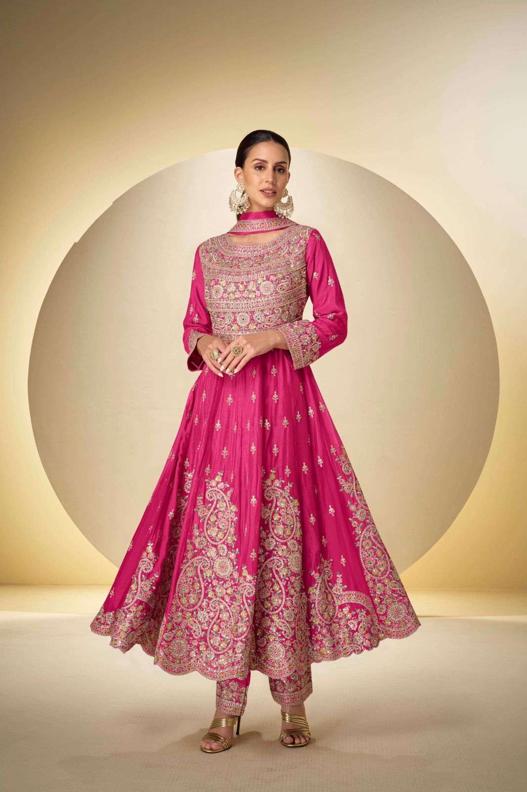 rasbari by gulkayra designer 7626 colors embroidered chinon readymade salwar kameez wholesale price surat