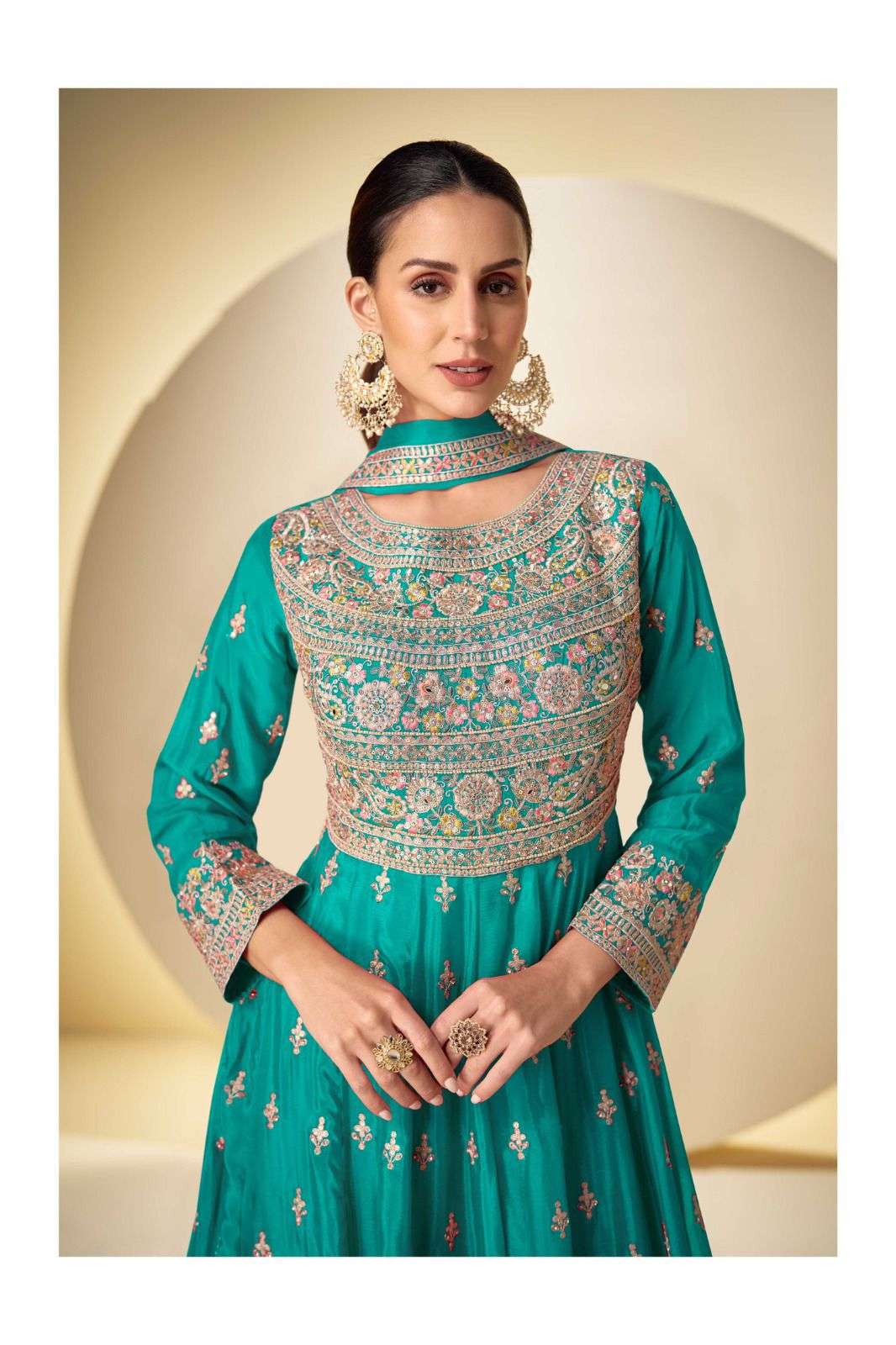 rasbari by gulkayra designer 7626 colors embroidered chinon readymade salwar kameez wholesale price surat